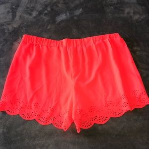 Soulmate Neon Coral Shorts